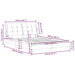 vidaXL Cadre de lit sans matelas Zadar noir et blanc 140x200 cm similicuir