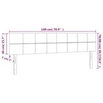 vidaXL Tête de lit à LED Gris clair 180x5x78/88 cm Velours