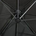 vidaXL Parasol déporté avec mât et lumières LED Anthracite 300 cm