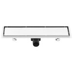 vidaXL Drain de douche avec couvercle 2 en 1 53x14 cm Acier inoxydable