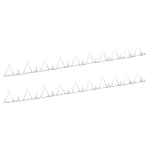 vidaXL Piquets muraux 2 Pièces Acier 1 m