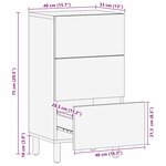 vidaXL Buffet 40x33x75 cm Bois Massif Acacia