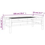 vidaXL Salon de jardin 5 Pièces avec coussins blanc crème bambou