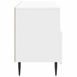vidaXL Meuble TV Blanc brillant 102 x 34 5 x 50 cm Bois d'ingénierie