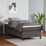 vidaXL Cadre de lit Gris 100x200 cm Similicuir