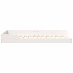 vidaXL Cadre de lit surélevé Blanc 90 x 190 cm Bois massif en pin
