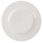Assiettes rondes en céramique blanche 150 mm à bord large lumina - lot de 6 -  - céramique