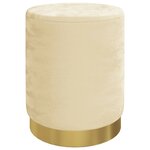 vidaXL Tabouret de rangement rond Abricot Velours