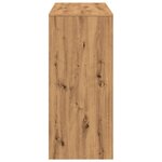 vidaXL Table de bar avec étagère chêne artisanal bois d'ingénierie