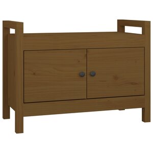 vidaXL Banc d'entrée Marron miel 80x40x60 cm Bois de pin massif