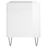 vidaXL Armoire à disques blanc brillant 74 5x38x48cm bois d'ingénierie