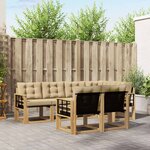 vidaXL Ensemble de canapés d'extérieur 7 Pièces Blanc et Beige