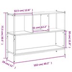 vidaXL Bibliothèque chêne marron 102x28x77 5 cm bois d'ingénierie