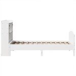 vidaXL Lit bibliothèque sans matelas blanc 90x190cm bois de pin massif