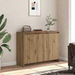 vidaXL Buffet chêne artisanal 102x33x75 cm bois d'ingénierie