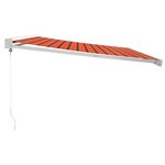 vidaXL Auvent rétractable orange et marron 4 5x3 m tissu et aluminium