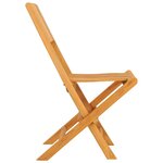 vidaXL Chaises de jardin pliantes 2 Pièces 47x61x90 cm bois massif teck