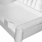 vidaXL Chaise longue avec coussin blanc 186x60x29 cm PP