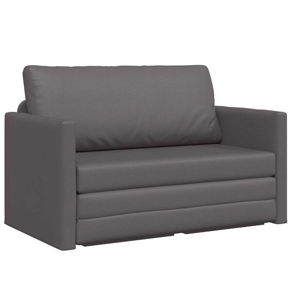 vidaXL Canapé-Lit Gris 124 x 71 x 78 cm Cuir artificiel