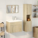 vidaXL Ensemble de meubles de salle de bain 4 Pièces chêne sonoma