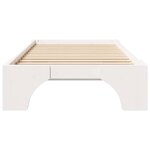 vidaXL Cadre de lit Blanc 197 x 97 x 30 cm Bois massif en pin