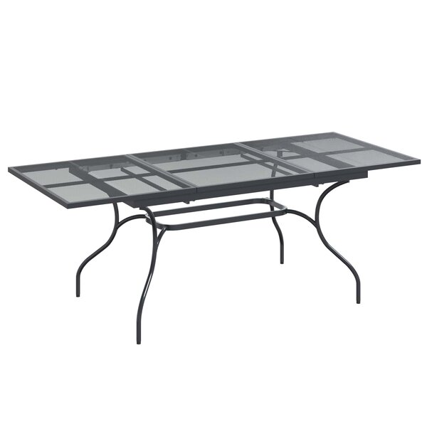 vidaXL Table de Salle à Manger en Maille Extensible Anthracite Acier