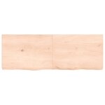vidaXL Étagère murale 140x50x(2-6) cm bois de chêne massif non traité
