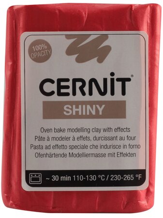 Pâte Cernit Shiny 56 g Rouge (400) - Cernit