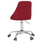 Vidaxl chaise pivotante de salle à manger rouge bordeaux tissu