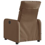 vidaXL Fauteuil inclinable de massage électrique marron tissu