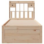 vidaXL Lit bibliothèque sans matelas 90x190 cm bois de pin massif