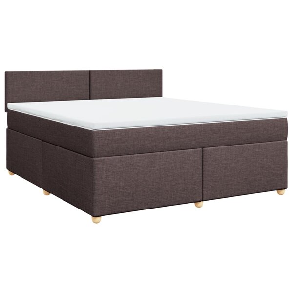 vidaXL Sommier à lattes de lit avec matelas Marron foncé 180x200 cm