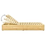 vidaXL Chaise longue double et coussins taupe Bois de pin imprégné