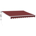 vidaXL Auvent rétractable automatique bordeaux 300x250 cm