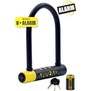 AUVRAY - Antivol pour vélo - U alarme - 90 x 210 - Avec support - Diametre 14