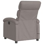 vidaXL Fauteuil de massage inclinable électrique Taupe Tissu