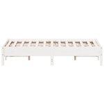 vidaXL Cadre de lit sans matelas blanc 140x190 cm bois de pin massif