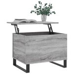 vidaXL Table basse Sonoma gris 60x44 5x45 cm Bois d'ingénierie