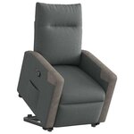 vidaXL Fauteuil inclinable Gris foncé Tissu