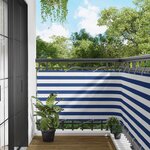 vidaXL Écran de balcon Bleu et Blanc 100 x 1000 cm Tissu Oxford