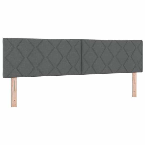 vidaXL Tête de Lit en Tissu Geometric Manuel Gris foncé 180 cm tissu