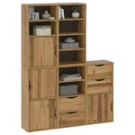 vidaXL Armoires latérales 5 Pièces ODDA 40x24x79 cm bois massif pin