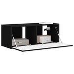 vidaXL Meuble TV mural Noir 60 x 31 x 29.5 cm Bois d'ingénierie