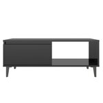 vidaXL Table basse Noir brillant 90x60x35 cm Aggloméré