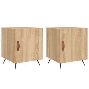 vidaXL Tables de chevet 2 Pièces chêne sonoma 40x40x50 cm bois ingénierie