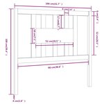 vidaXL Tête de lit Blanc 106x4x100 cm Bois massif de pin