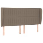 vidaXL Tête de lit avec oreilles Taupe 183x23x118/128 cm Tissu