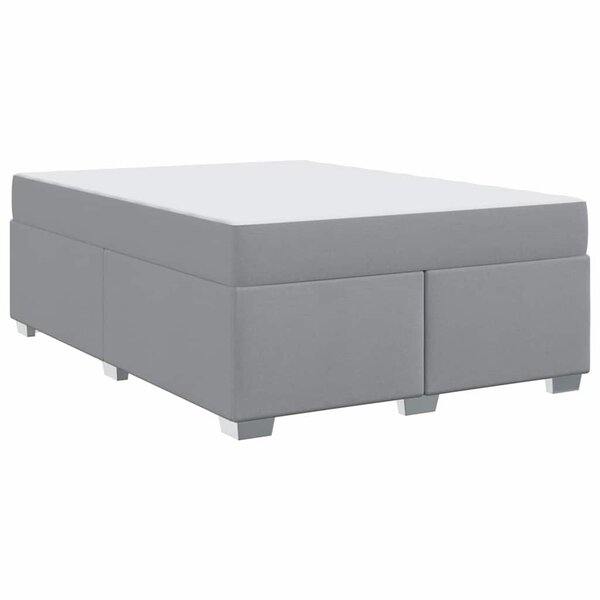 vidaXL Cadre de lit Gris clair 140 x 200 cm tissu