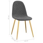 vidaXL Chaises à manger lot de 4 Gris foncé Velours