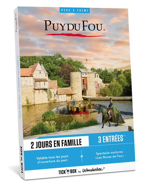 Coffret cadeau - ticketbox - puy du fou - 2 jours en famille